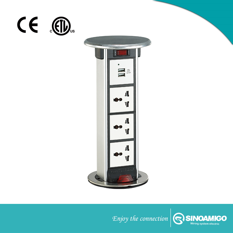 Ổ cắm âm bàn + Sạc USB cao cấp Sino amigo STP-1S