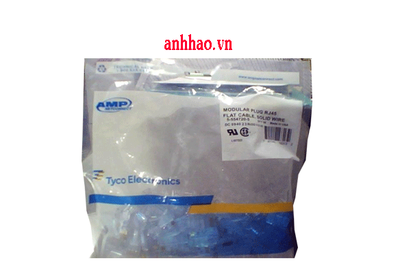 Đầu bấm mạng cat5 AMP made in USA chân mạ vàng