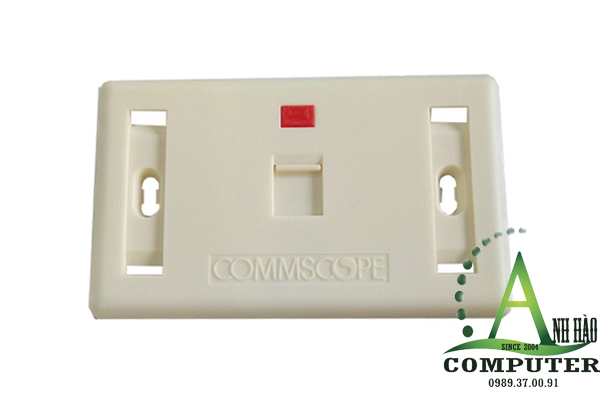 Mặt 1 port, mặt 1 cổng hình chữ nhật chính hãng comscop