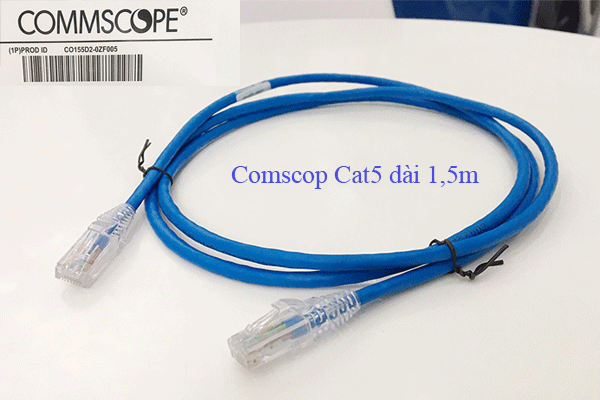 Dây nhẩy mạng cat5e chính hãng comscop dài từ 1,5m, 3m, 5m, 10m