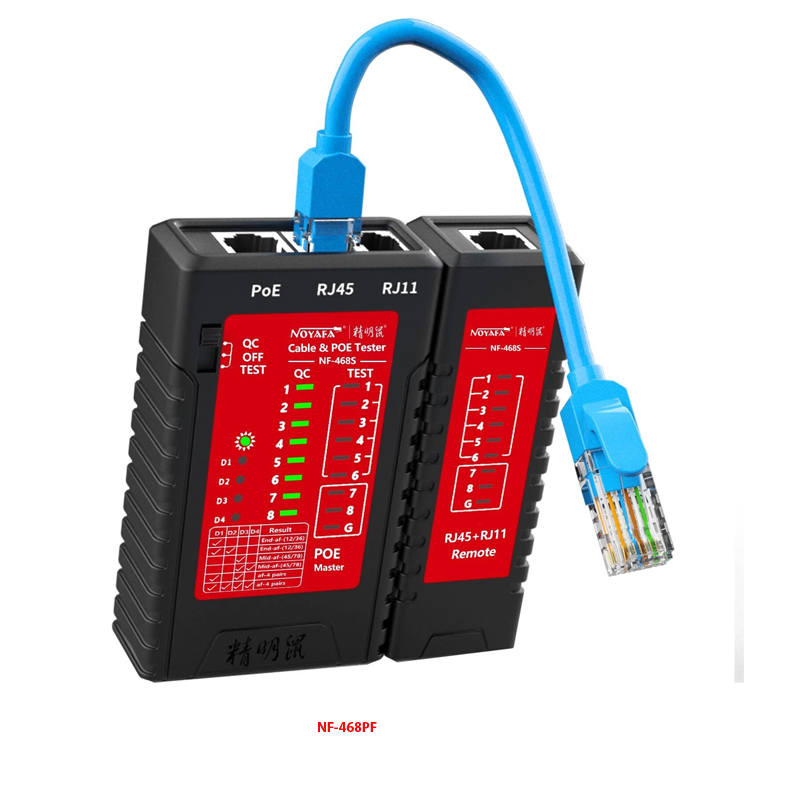 M&aacute;y Test C&aacute;p Mạng Noyafa NF-468PF Giải Ph&aacute;p Kiểm c&aacute;p mạng Tra PoE cao cấp
