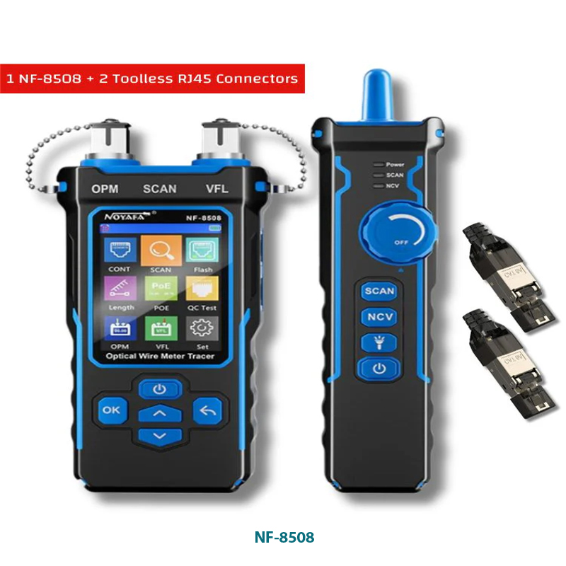 M&aacute;y đo v&agrave; d&ograve; d&acirc;y mạng + c&aacute;p quang đa năng +Noyafa NF-8508 ch&iacute;nh h&atilde;ng