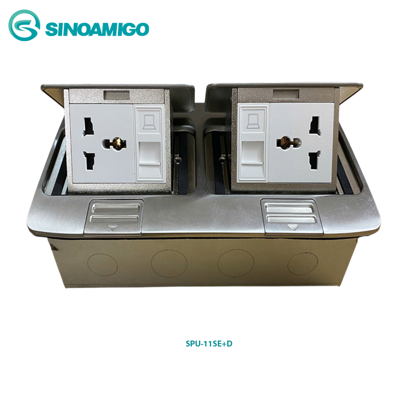 Ổ Cắm Điện &Acirc;m S&agrave;n Đ&ocirc;i Sinoamigo SPU-11SE+D: Giải Ph&aacute;p Tiện Nghi, Đẳng Cấp Cho Kh&ocirc;ng Gian Hiện Đại