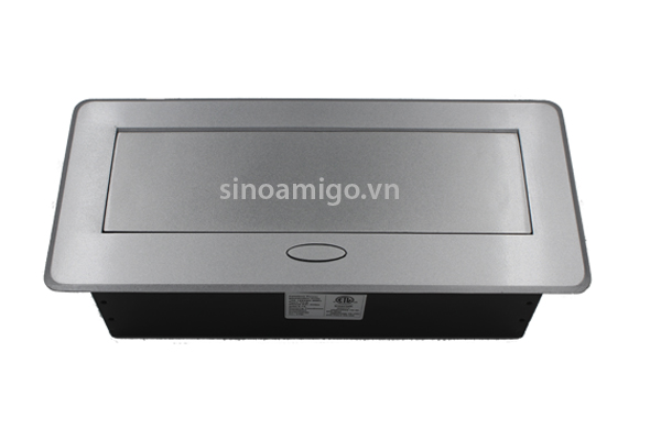 Hộp ổ cắm âm bàn sinoamigo STS-201H gồm ( 2 ổ cắm điện 3 chấu , 1 LAN, 1 TEL,1 HDMI