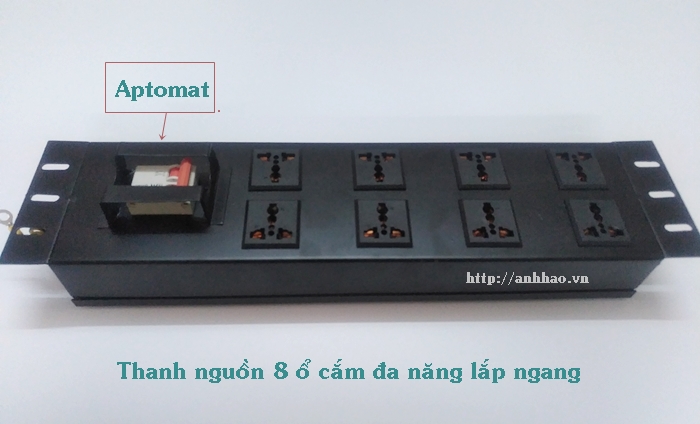 thanh nguồn  PUD 8 cổng đa năng lắp tủ rack 19 inch công xuất 20A