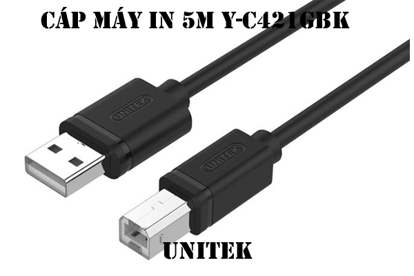 Bán Cáp máy in cổng usb Unitek dài 5m Y-C421GBK chín hãng