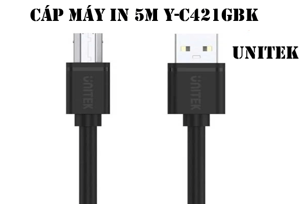 Bán Cáp máy in cổng usb Unitek dài 5m Y-C421GBK chín hãng