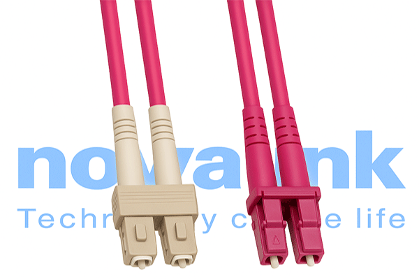 Dây nhẩy quang OM4 dài 5m LC-SC multilmode duplex chính hãng Novalink NV-61304A cao cấp