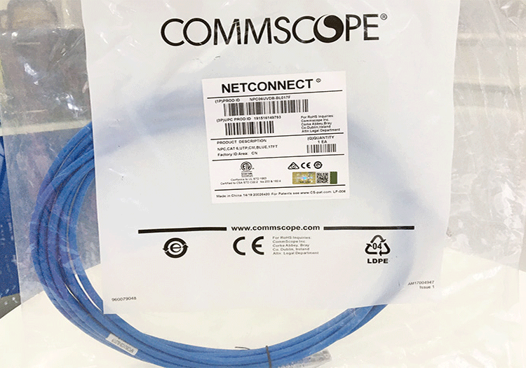 Dây nhẩy mạng cat6 3m comscop dài 3m P/N: NPC06UVDB-XX010F 100% hàng chính hãng