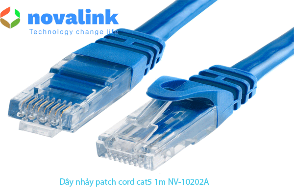 Bán buôn dây nhảy cat5 dài 2m lõi đồng băng thông 350Mhz chính hãng Novalink NV-10204A