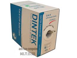 Cáp mạng Dintek CAT.6 U-FTP bọc nhôm chống nhiễu từng đôi cáp 