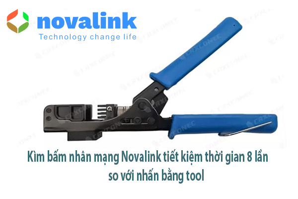 Kìm bấm nhân mạng Novalink 1 lần bấm 8 dây siêu nhanh, siêu tiết kiệm  CC-15-00083