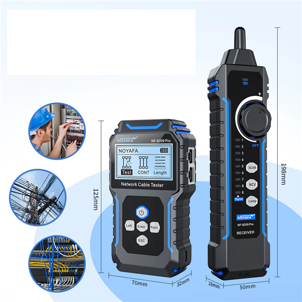 M&aacute;y test mạng đa năng  cao cấp NOYAFA NF8209 Pro  Đo mạng UTP,FTP, POE d&ograve; d&acirc;y chuẩn x&aacute;c.