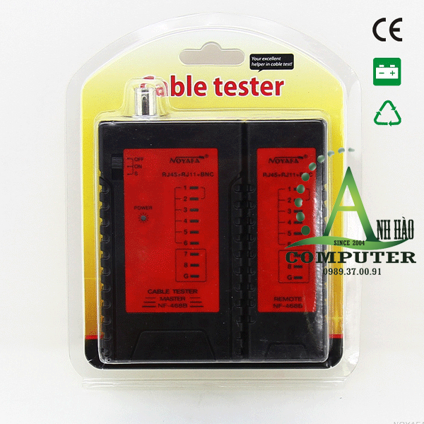 Hộp test mạng NF468B hãng noyafa kiểm tra đầu RJ11, RJ45, BNC