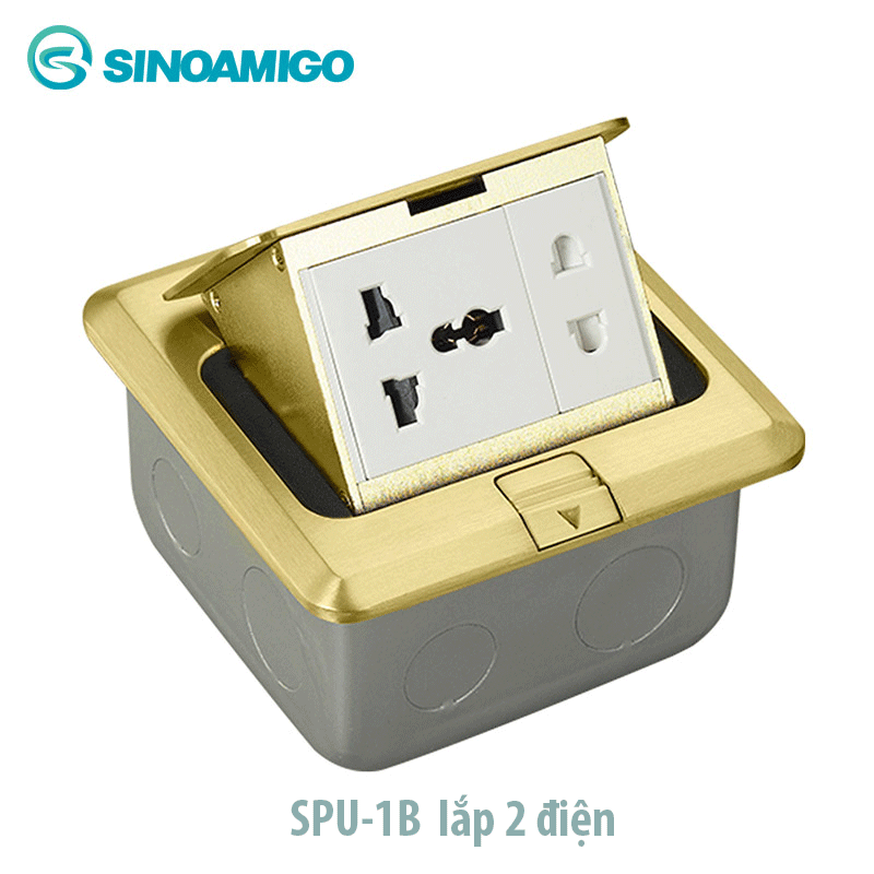 Bộ ổ cắm âm sàn chất lượng, chính hãng sino amigo SPU-1B