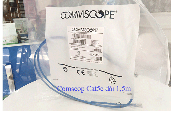 Dây nhẩy mạng cat5e chính hãng comscop dài từ 1,5m, 3m, 5m, 10m