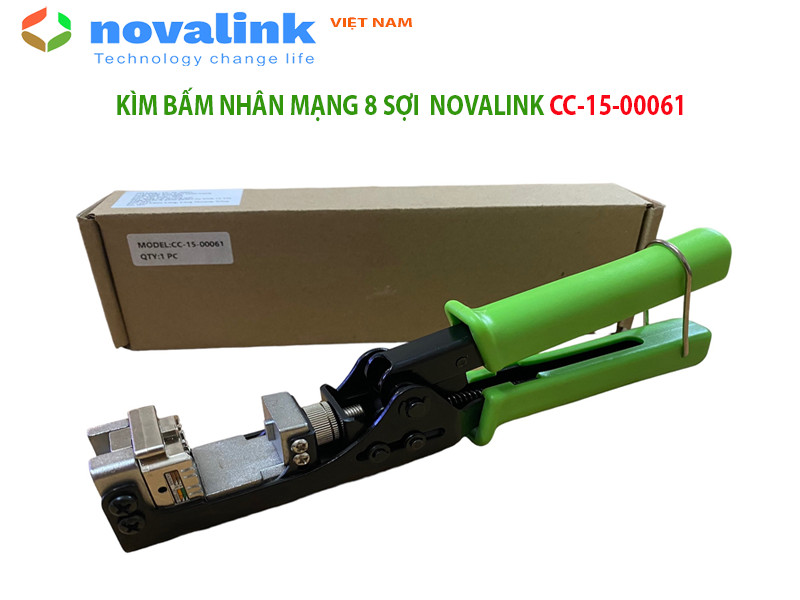 Kìm bấm nhân mạng cao cấp Novalink tự bấm và cắt 8 sợi cùng một lúc CC-15-00062