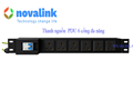 Thanh nguồn lắp tủ 19 inch chuẩn Đa năng 6 ổ cắm , Thanh nguồn PDU chuẩn đa năng Novalink mã NV-66201A