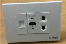 Bộ ổ cắm điện+ mạng+ HDMI lắp âm tường, âm bàn bằng nhựa NoVa