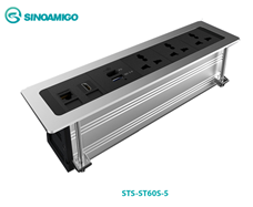 Bô ổ cắm âm bàn đa năng cao cấp SinoAmigo STS-ST60S-5 lắp bàn họp sang trọng, đẳng cấp