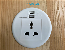 Bộ ổ điện + USB type A và Type C  âm bàn SinoAmigo STS-R90-2W mầu trắng