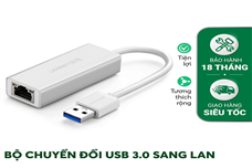 Cáp chuyển đổi cổng  USB sang Lan 3.0 hãng Ugreen mã 20255 tốc độ gigabit