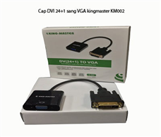 Cáp chuyển DVI (24+1) to VGA cho màn hình chính hãng Kingmaster
