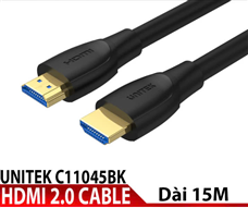 Cáp HDMI 2.0 dài 15m chính hãng unitek C1045BK  4K  cao cấp