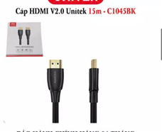 Cáp HDMI 2.0 dài 15m unitek  C1045BK cao cấp cho hình ảnh 4K