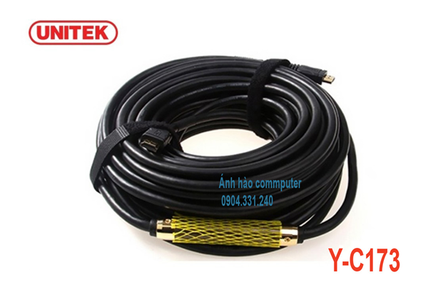 cáp HDMI dài 50m chính hãng Unitek Y-C174+ USB cao cấp có chíp khuếch đại