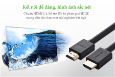 Cáp HDMI1.4V, dây HDMI dài 15m hàng cao cấp chính hãng Ugreen mã  10111