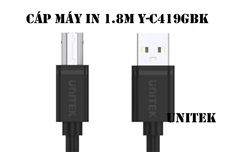 Cáp máy in cổng  usb  dài 1.8 m chính hãng Unitek d Y-C419GBK