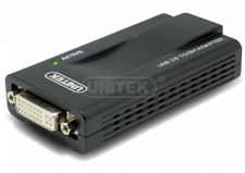 Cổng chuyển USB3.0 to DVI hỗ trợ phân giải  to 2048 x 1152  Y-3801
