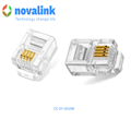 Đầu bấm hạt điện thoại RJ11 chính hãng Novalink  CC-01-00298 cao cấp đi dây điện thoại