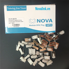 Đầu bấm mạng cat5 bọc bạc chống nhiễu cat5 STP cao cấp chính hãng Novalink CC-01-00175