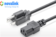 Dây nguồn 3 chân chuẩn UL, Dây nguồn C13 chuẩn 3 chân hãng Novalink lõi 3x 1.31mm dài 1.5m MÃ NV-53003