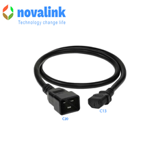 Dây Nguồn C13 C20 dài 1m  lõi 3x2.08mm² NV-56007A - Giải Pháp Truyền Dẫn Điện Chuyên Dụng Cho Server & PDU