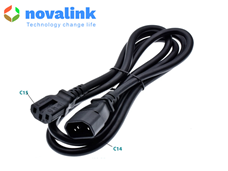 Dây nguồn C14, C15 chính hãng Novalink tiết diện 3 x 1.5mm dài 2m mã NV-51105A