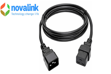 Dây Nguồn C19, C20 dài 3m lõi 3 x 3.3mm lõi đồng 12 AWG chính hãng Novalink mã NV-56304A Cao cấp