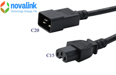 Dây nguồn Chuẩn C20, C15 chính hãng Novalink  lõi đồng 3x 2.08mm cao cấp độ dài từ 1m đến 5m