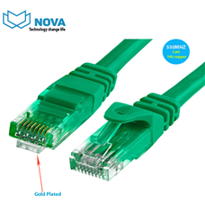 Dây nhảy cat6 dài 0,5m mầu xanh lá cây chính hãng novalink lõi đồng NV-23001A