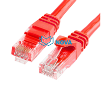 Dây nhảy cat6 Novalink dài 0,5m mầu đỏ tốc độ gigabit chính hãng NV-24001A
