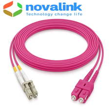 Dây nhẩy quang OM4 LC -SC multilmode duplex dài 3m hãng Novalink NV-61303A cao cấp
