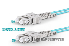Dây patch cord cáp quang OM3 chuẩn SC/UPC SC/UPC dài 20m Novalink NV-61107A