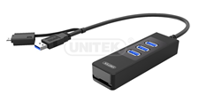 Hub 3 cổng USB3.0 có đầu đọc thẻ SD + cáp OTG ( Y-3048A )