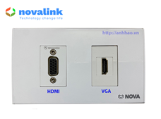 mặt VGA âm tường loại 1 cổng, 2 cổng  Nova