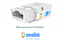 Nhân mạng cat5 Novalink cao cấp CC-04-00230 lắp âm tường , âm bàn