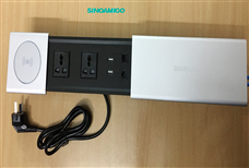 Ổ cắm âm bàn cao cấp cổng USB+ điện hãng SinoAmigo STS-SC01-Qi chính hãng