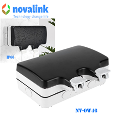 Ổ cắm điện âm tường chống nước ngoài trời cao cấp  Novalink mã  NV-OW46 hỗ trợ IP66
