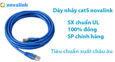 Patch cord dây nhảy cat5 dài 4m chính hãng Novalink NV-10206A cap cấp băng thông 350Mhz
